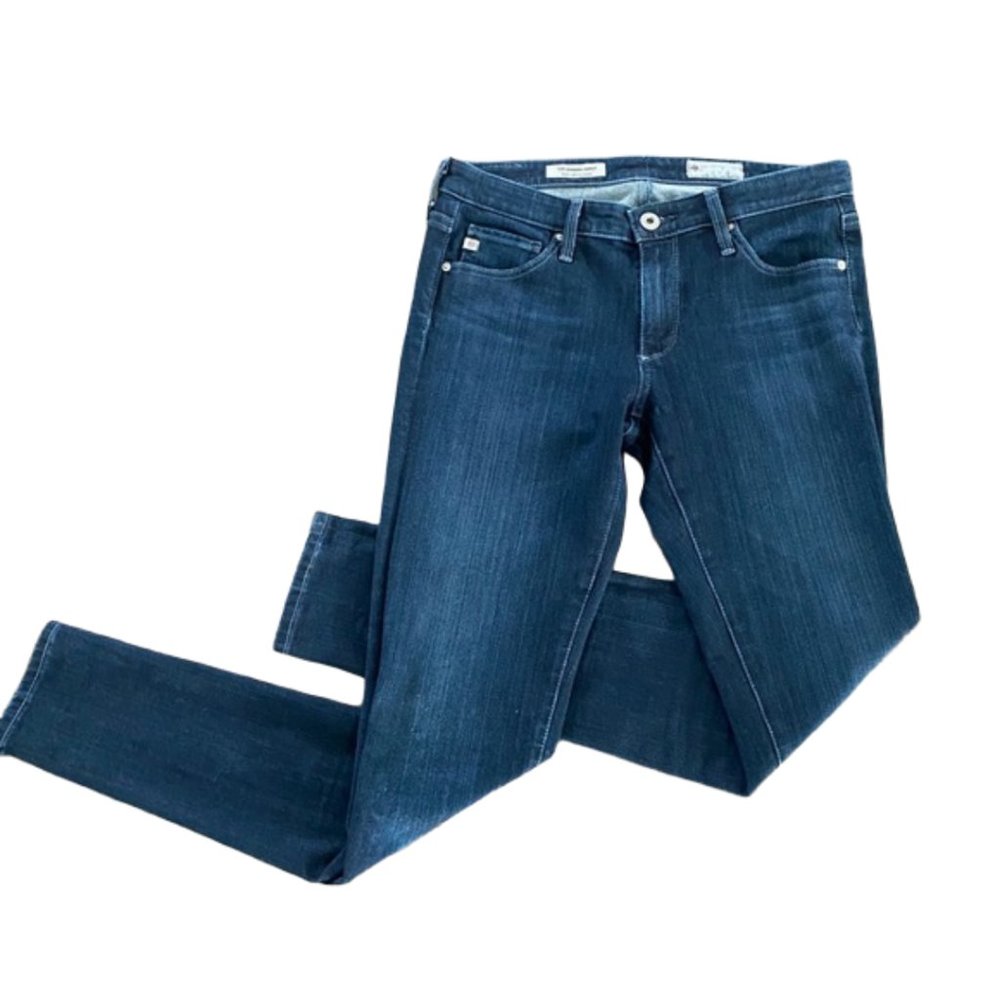 AG Denim Legging Ankle Super Skinny Jean Dark Wash - Picture 1 of 7